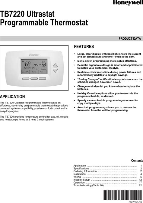 instruction manual for honeywell programmable thermostat|honeywell thermostat manuals pdf.